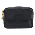 Chanel Vintage Front Pocket Cc Camera Bag Caviar Black Leather Shoulder Bag Bag (Pre-Owned)