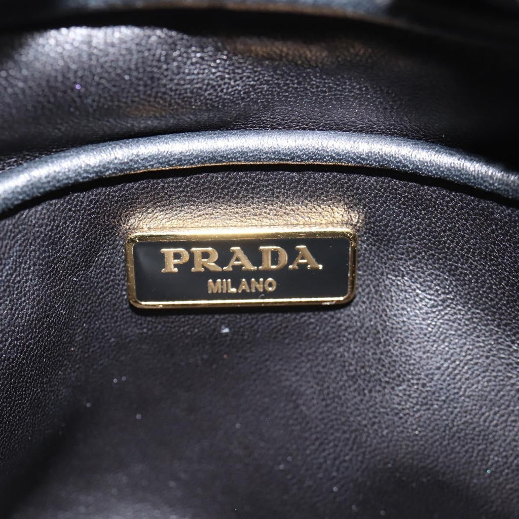 Prada Bow Camera Crossbody Bag Nappa Leather Black Leather Shoulder Bag Bag (Pre-Owned)