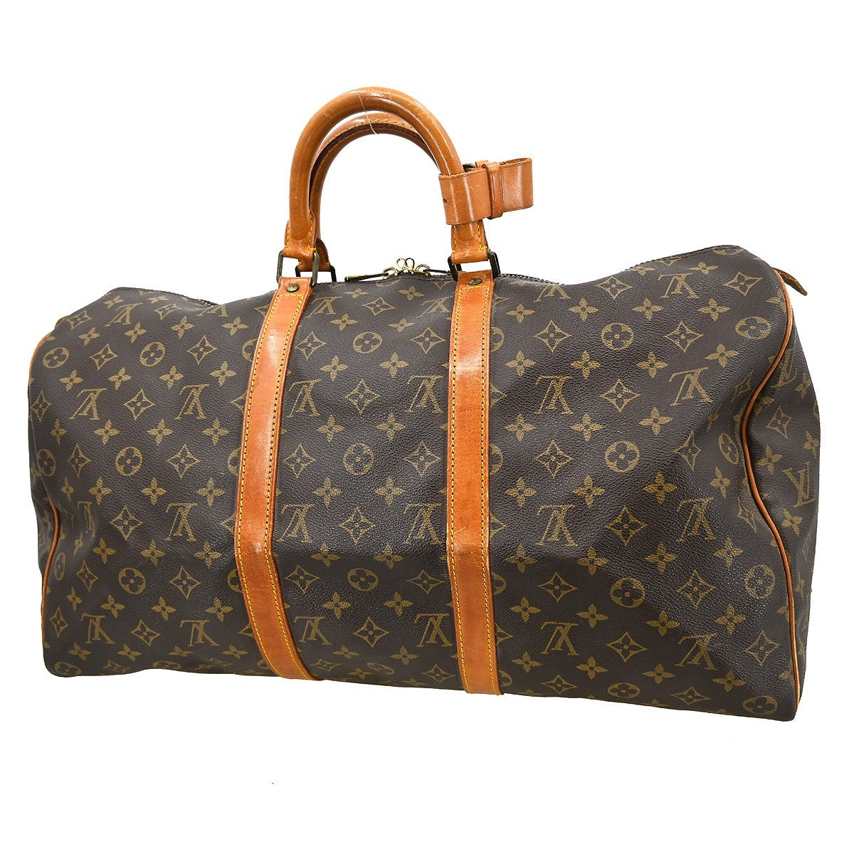 Louis Vuitton Keepall Bag Monogram Canvas Brown Canvas Travel Bag Bag (Pre-Owned)