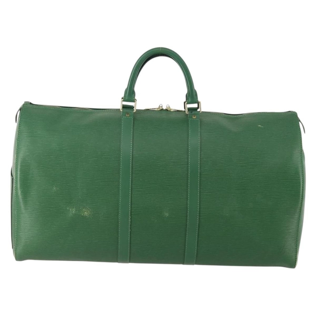Louis Vuitton Keepall Bag Epi Leather Green Leather Travel Bag Bag (Pre-Owned)