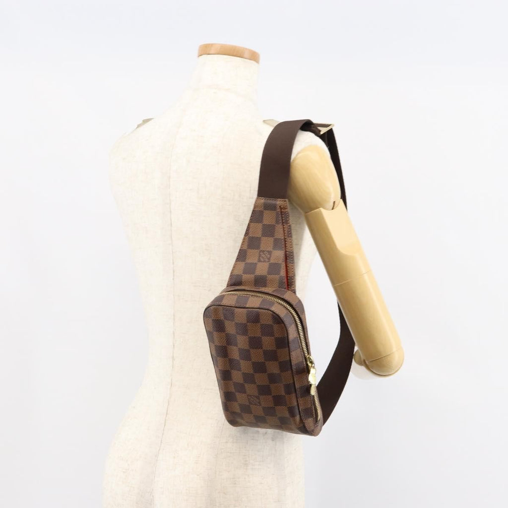 Louis Vuitton Geronimos Waist Bag Damier Brown Canvas Clutche & Pouche Bag (Pre-Owned)