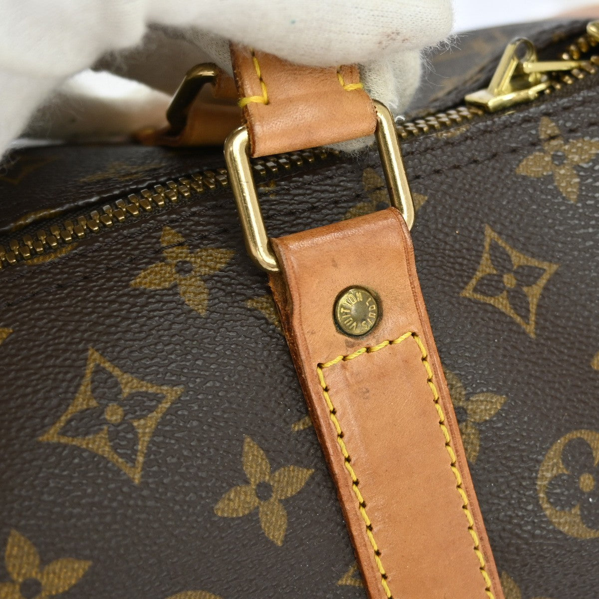 Louis Vuitton Keepall Bandouliere Bag Monogram Canvas Brown Canvas Travel Bag Bag (Pre-Owned)