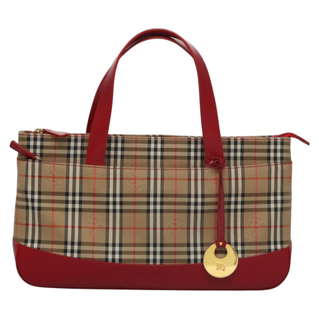 Burberry Nova Check Handbag Nova Check Canvas And Leather Beige Canvas Handbag (Pre-Owned)