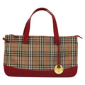 Burberry Nova Check Handbag Nova Check Canvas And Leather Beige Canvas Handbag (Pre-Owned)