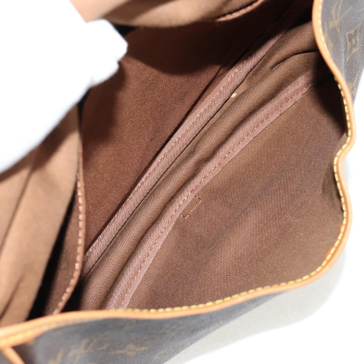 Louis Vuitton Saumur Handbag Monogram Canvas Brown Canvas Shoulder Bag Bag (Pre-Owned)