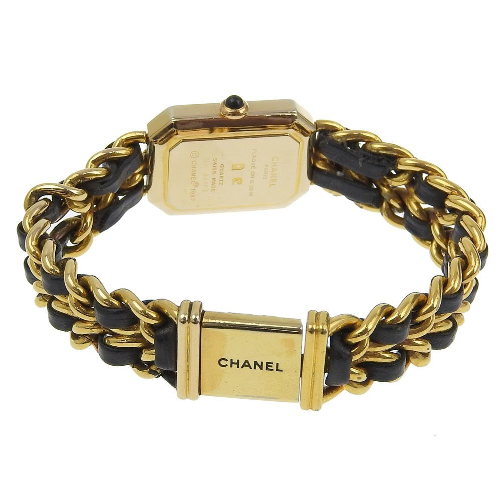 Chanel Premiere Rock Quartz Watch Plated Metal And Leather Watch (Pre-Owned)