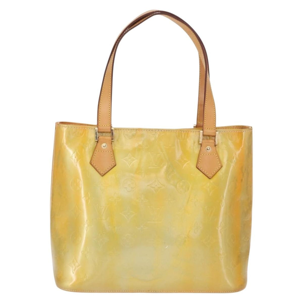 Louis Vuitton Houston Handbag Monogram Vernis Yellow Patent_Leather Tote Bag Bag (Pre-Owned)