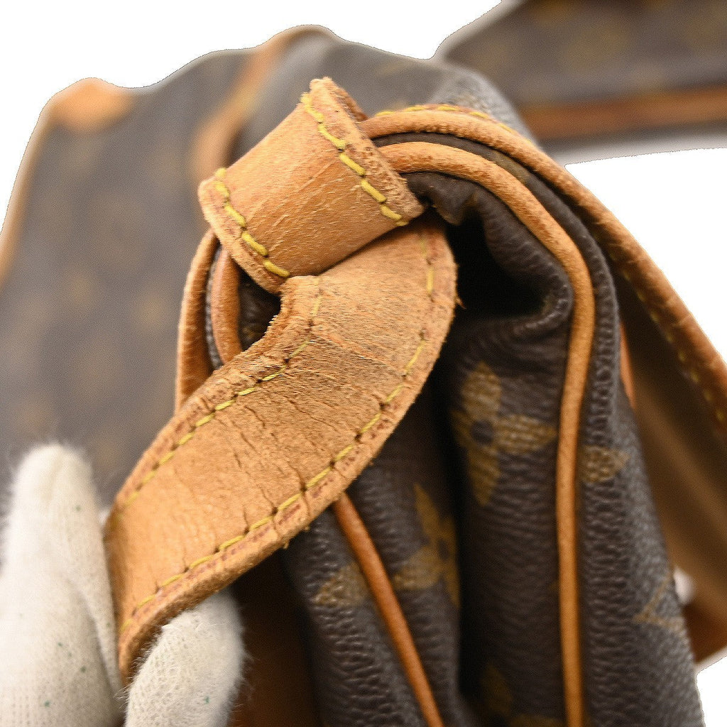 Louis Vuitton Saumur Handbag Monogram Canvas Brown Canvas Shoulder Bag Bag (Pre-Owned)