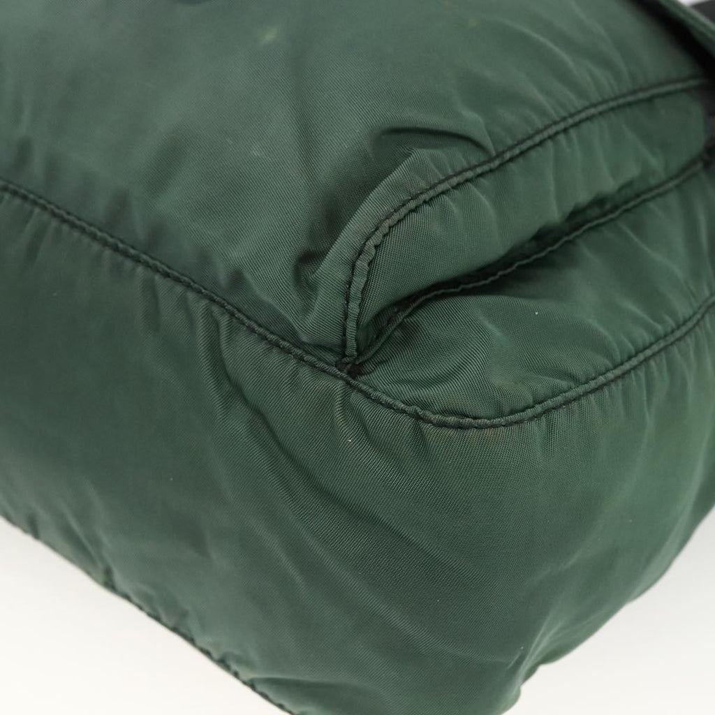 Prada Buckle Messenger Bag Tessuto Green Nylon Shoulder Bag Bag (Pre-Owned)