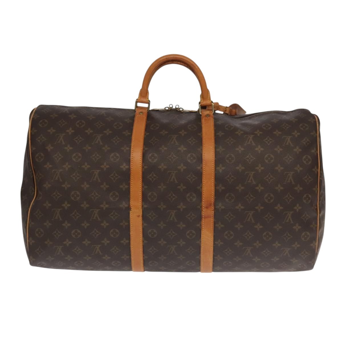 Louis Vuitton Keepall Bag Monogram Canvas Brown Canvas Travel Bag Bag (Pre-Owned)