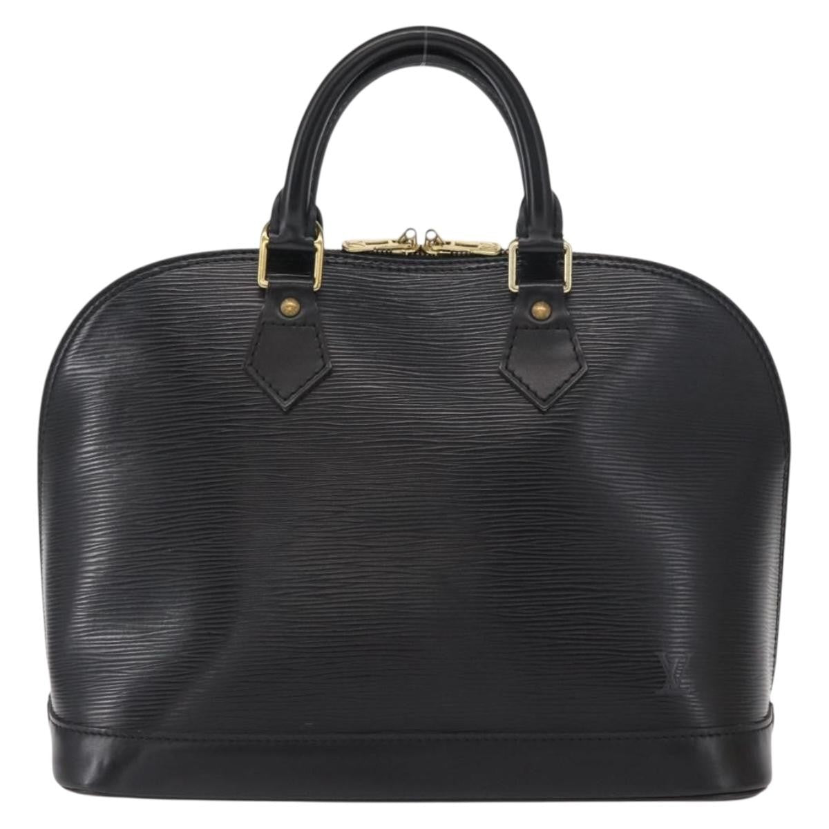 Louis Vuitton Alma Handbag Epi Leather Black Leather Handbag (Pre-Owned)