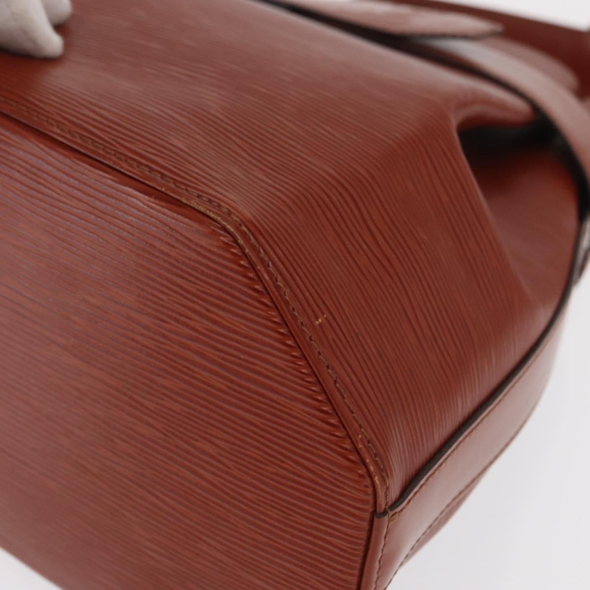 Louis Vuitton Vintage Sac D'epaule Handbag Epi Leather Brown Leather Shoulder Bag Bag (Pre-Owned)