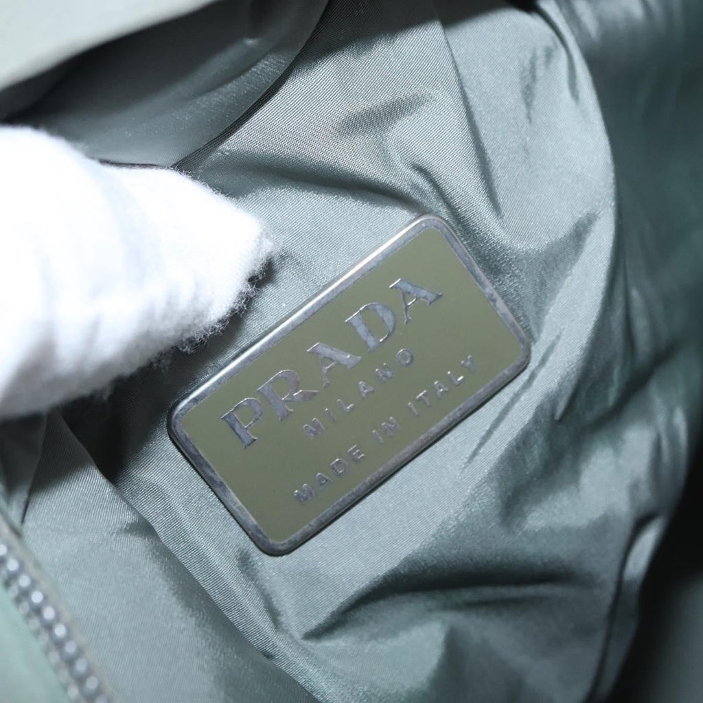Prada Vintage Shoulder Bag Tessuto Green Nylon Shoulder Bag Bag (Pre-Owned)