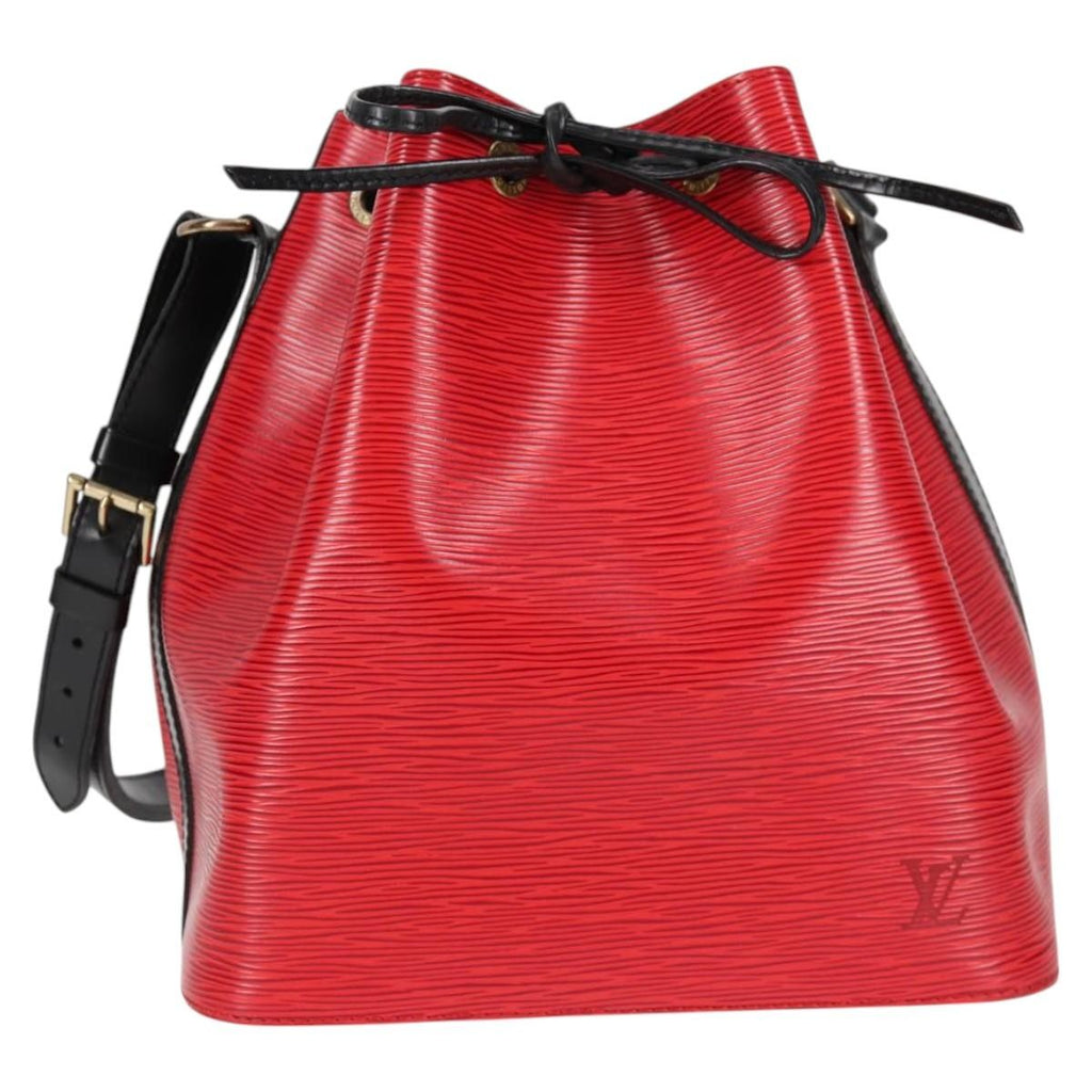 Louis Vuitton Bicolor Petit Noe Handbag Epi Leather Red Leather Shoulder Bag Bag (Pre-Owned)