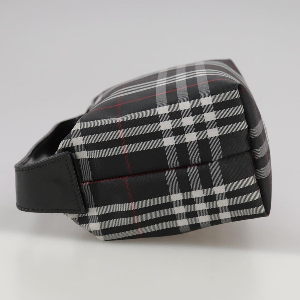 Burberry Nova Check Handbag Nylon Black Nylon Handbag (Pre-Owned)