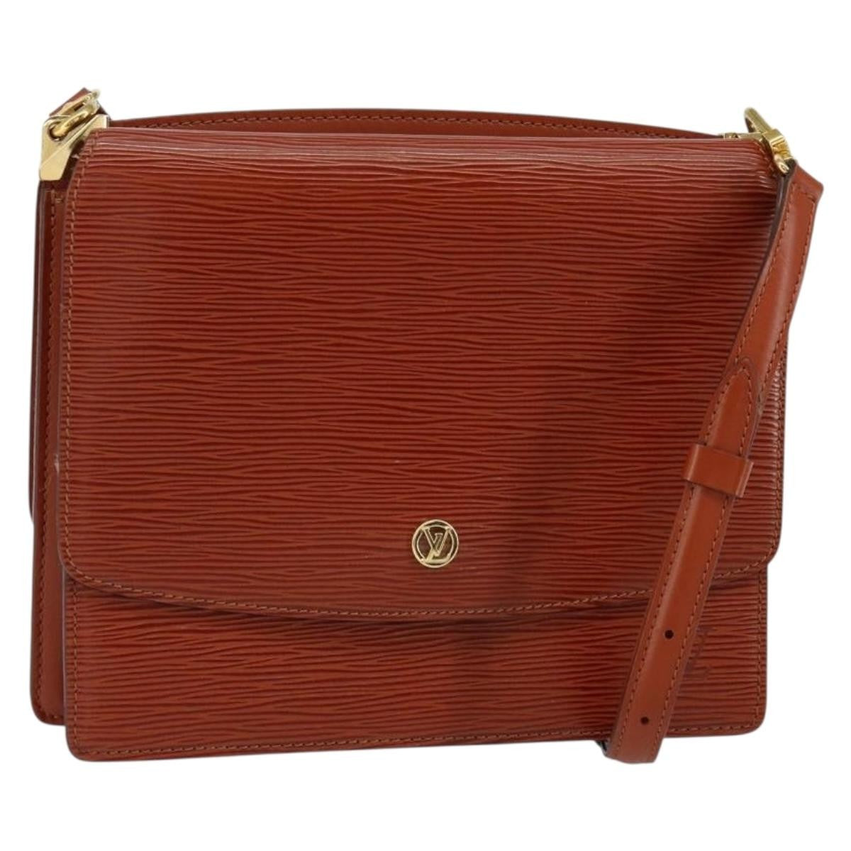 Louis Vuitton Grenelle Shoulder Bag Epi Leather Brown Leather Shoulder Bag Bag (Pre-Owned)