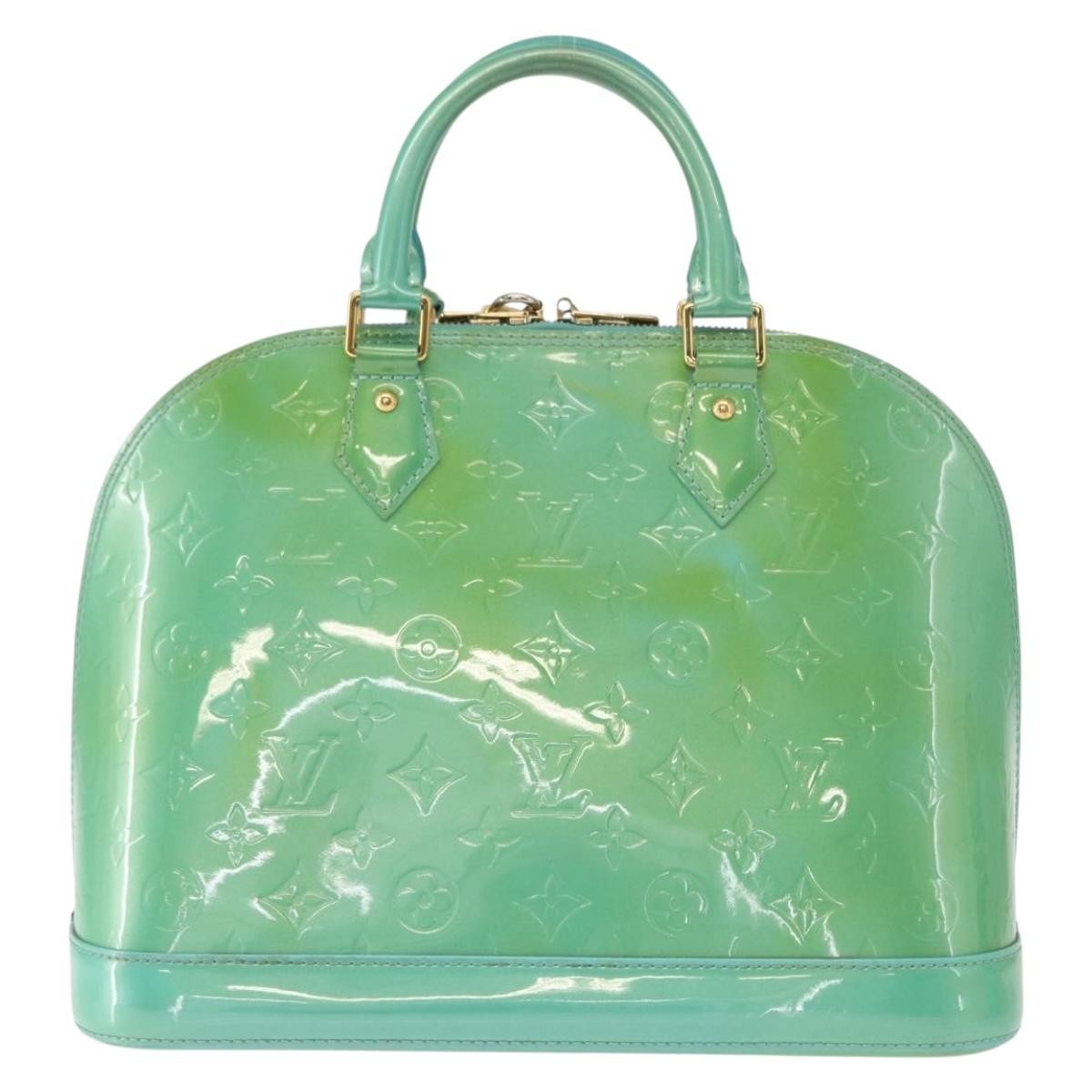Louis Vuitton Alma Handbag Patent Leather Blue Patent_Leather Handbag (Pre-Owned)