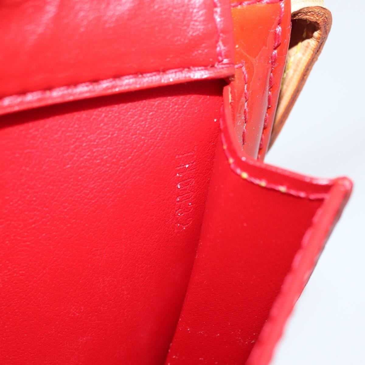 Louis Vuitton Mott Handbag Monogram Vernis Red Patent_Leather Clutche & Pouche Bag (Pre-Owned)