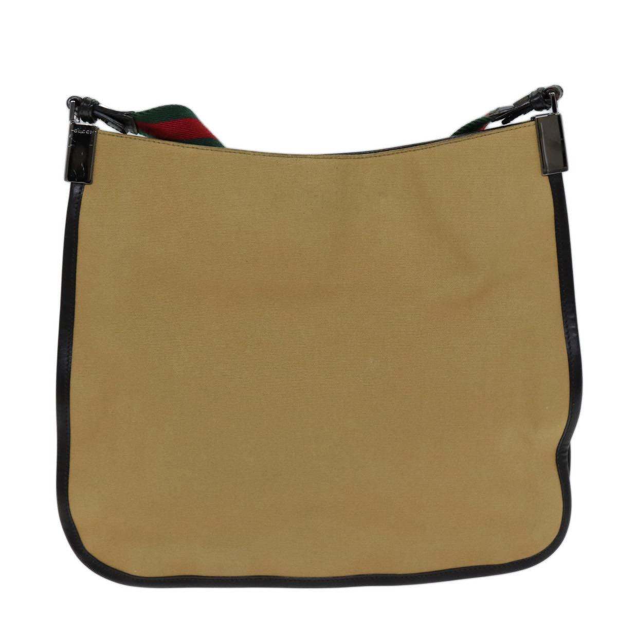 Gucci Vintage Shoulder Bag Canvas Beige Canvas Shoulder Bag Bag (Pre-Owned)