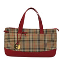 Burberry Nova Check Handbag Nova Check Canvas And Leather Beige Canvas Handbag (Pre-Owned)