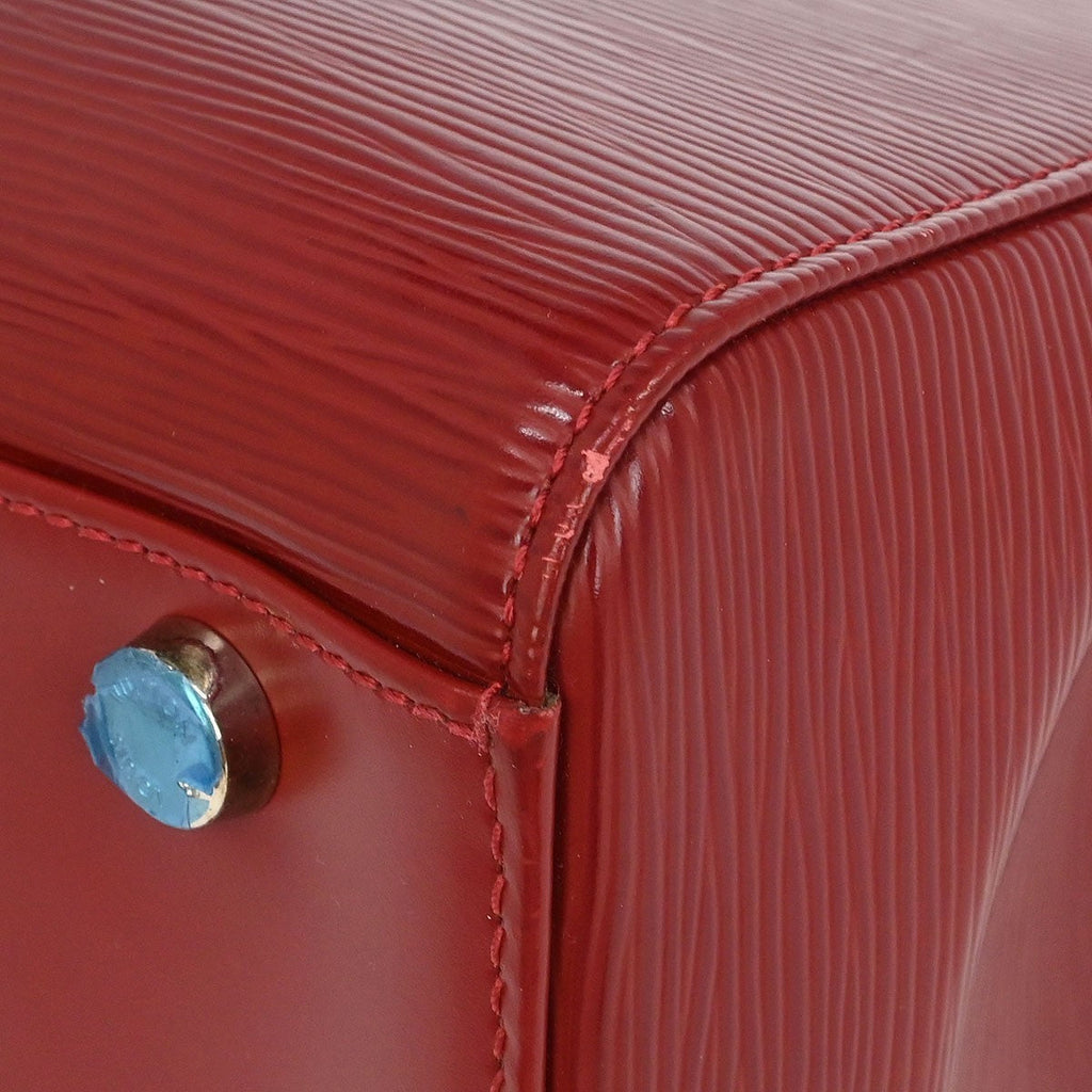 Louis Vuitton Brea Handbag Epi Leather Red Leather Tote Bag Bag (Pre-Owned)