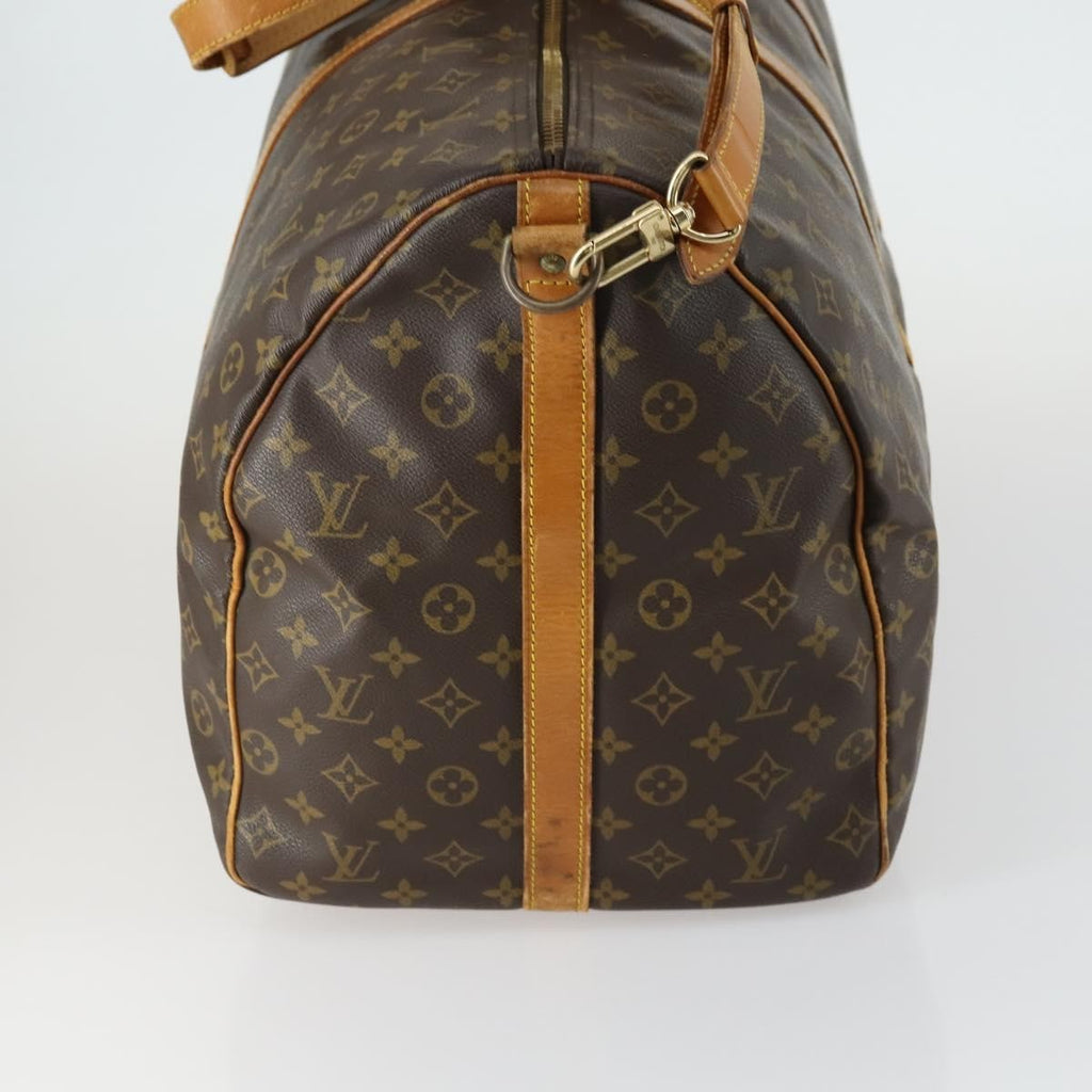 Louis Vuitton Keepall Bandouliere Bag Monogram Canvas Brown Canvas Travel Bag Bag (Pre-Owned)