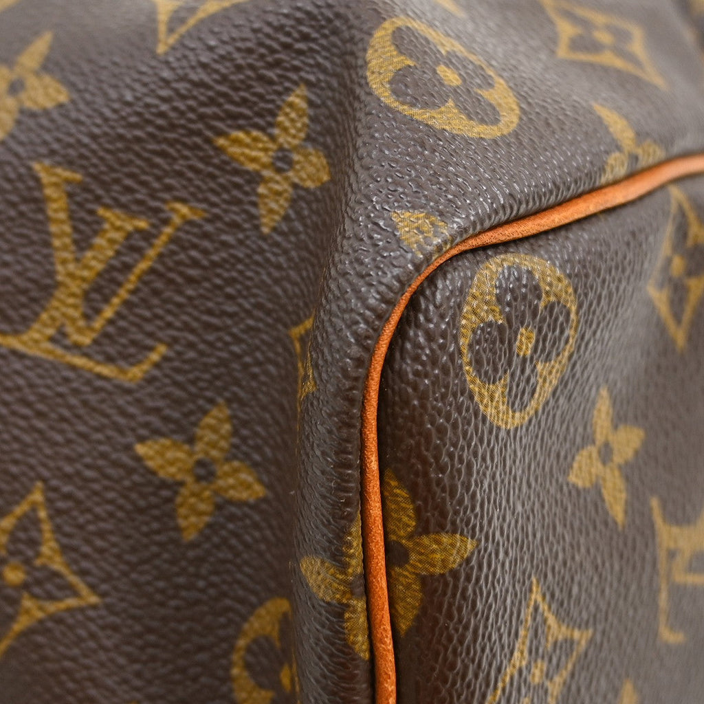 Louis Vuitton Speedy Handbag Monogram Canvas Brown Canvas Handbag (Pre-Owned)