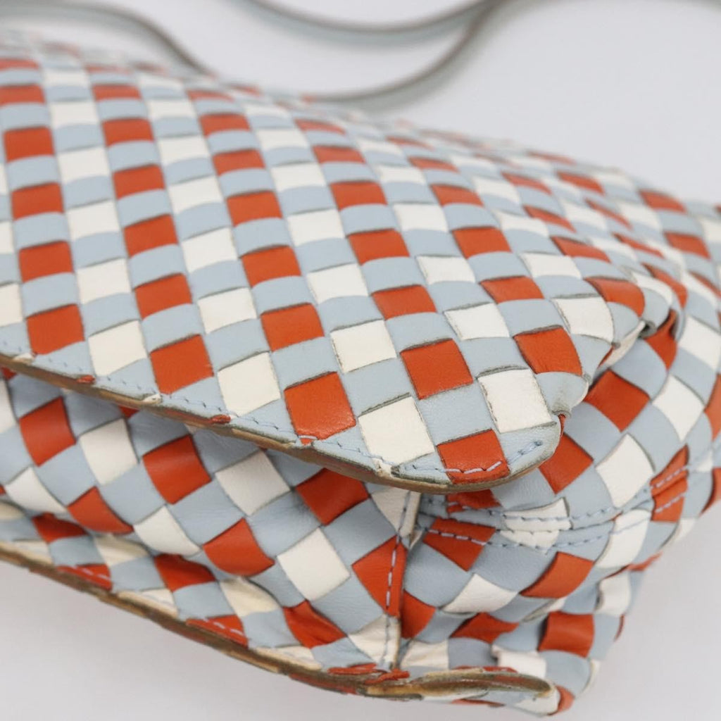 Bottega Veneta Vintage Shoulder Bag Intrecciato Leather Multicolour Leather Shoulder Bag Bag (Pre-Owned)