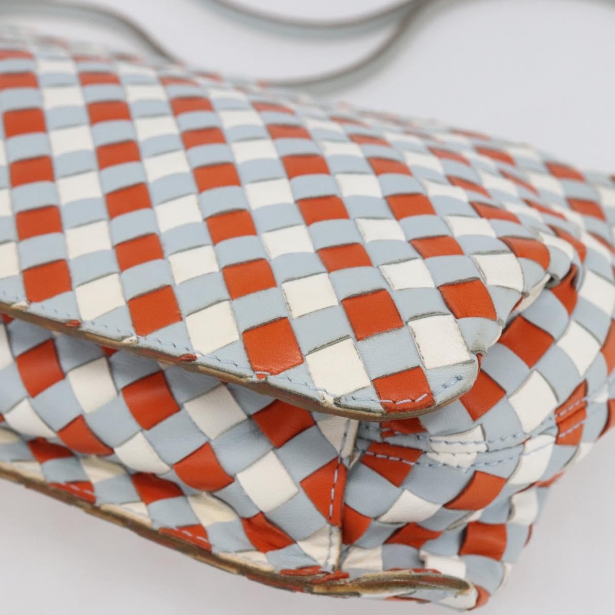 Bottega Veneta Vintage Shoulder Bag Intrecciato Leather Multicolour Leather Shoulder Bag Bag (Pre-Owned)