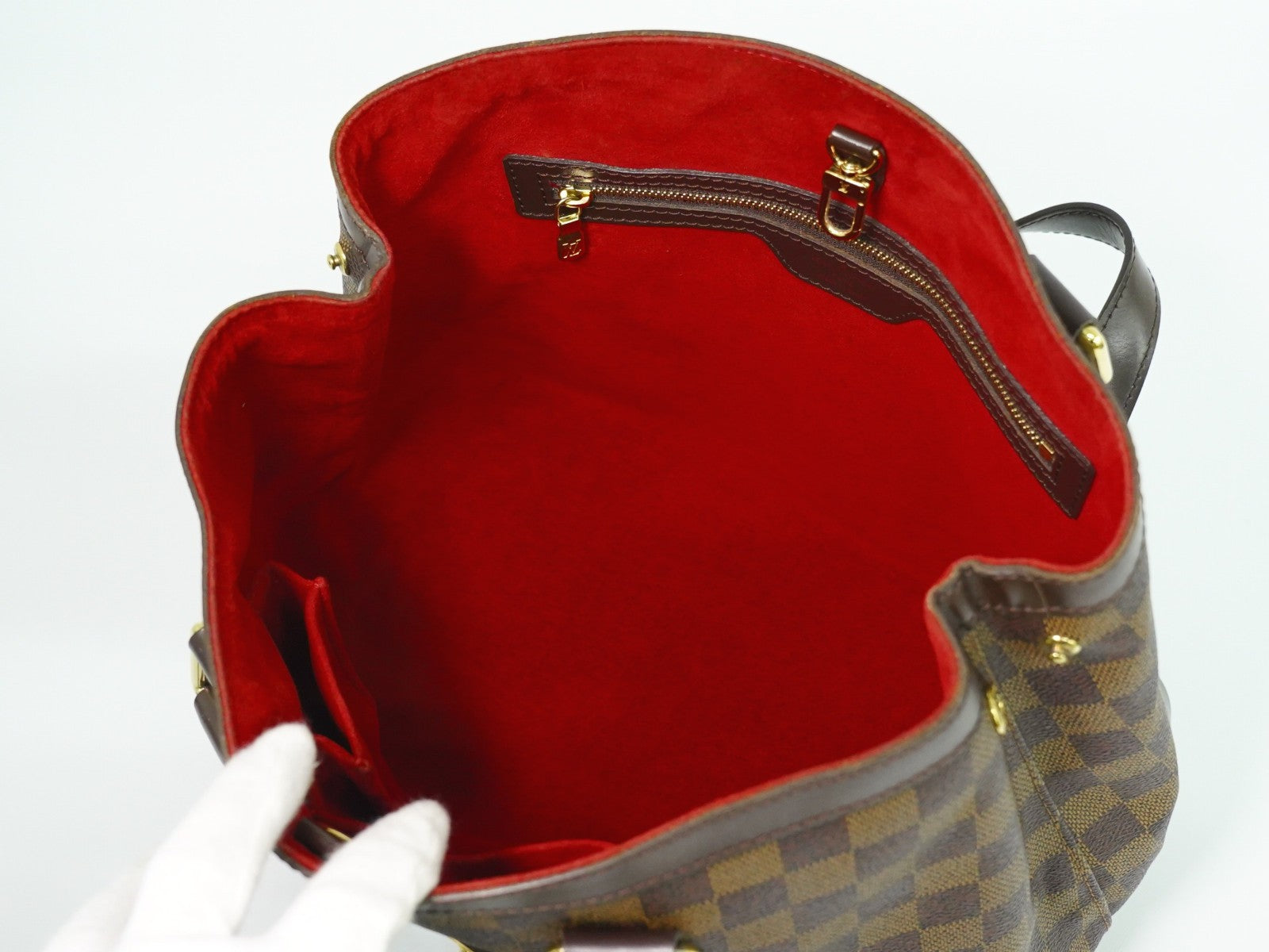 Louis Vuitton Hampstead Handbag Damier Brown Canvas Tote Bag Bag (Pre-Owned)