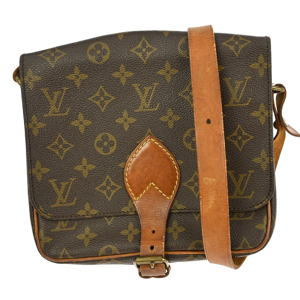 Louis Vuitton Cartouchiere Handbag Monogram Canvas Brown Canvas Shoulder Bag Bag (Pre-Owned)