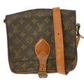 Louis Vuitton Cartouchiere Handbag Monogram Canvas Brown Canvas Shoulder Bag Bag (Pre-Owned)