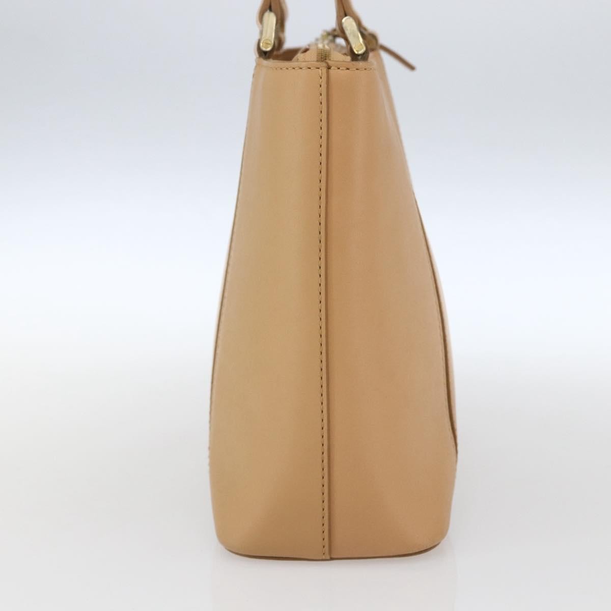 Burberry Vintage Handbag Leather Beige Leather Handbag (Pre-Owned)