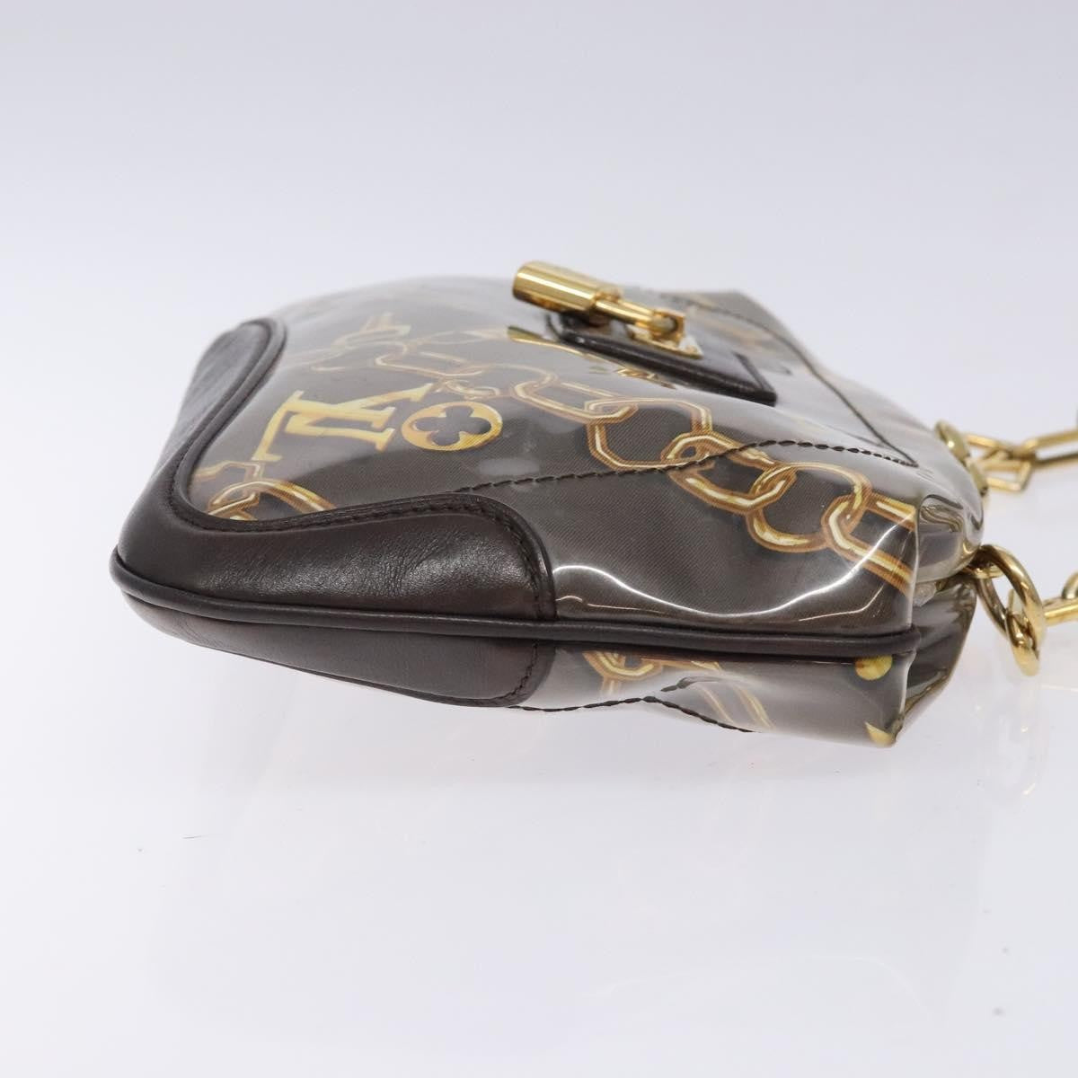 Louis Vuitton Charms Pochette Pvc Over Printed Silk Brown Canvas Clutche & Pouche Bag (Pre-Owned)