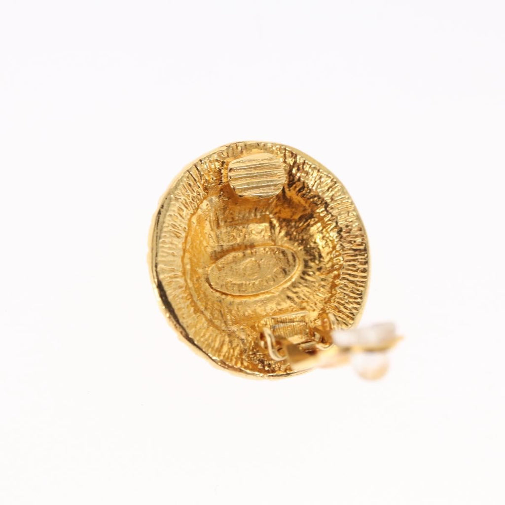 Chanel Vintage 31 Rue Cambon Round Clip-On Earrings Metal Gold Metal Earrings Jewelry (Pre-Owned)