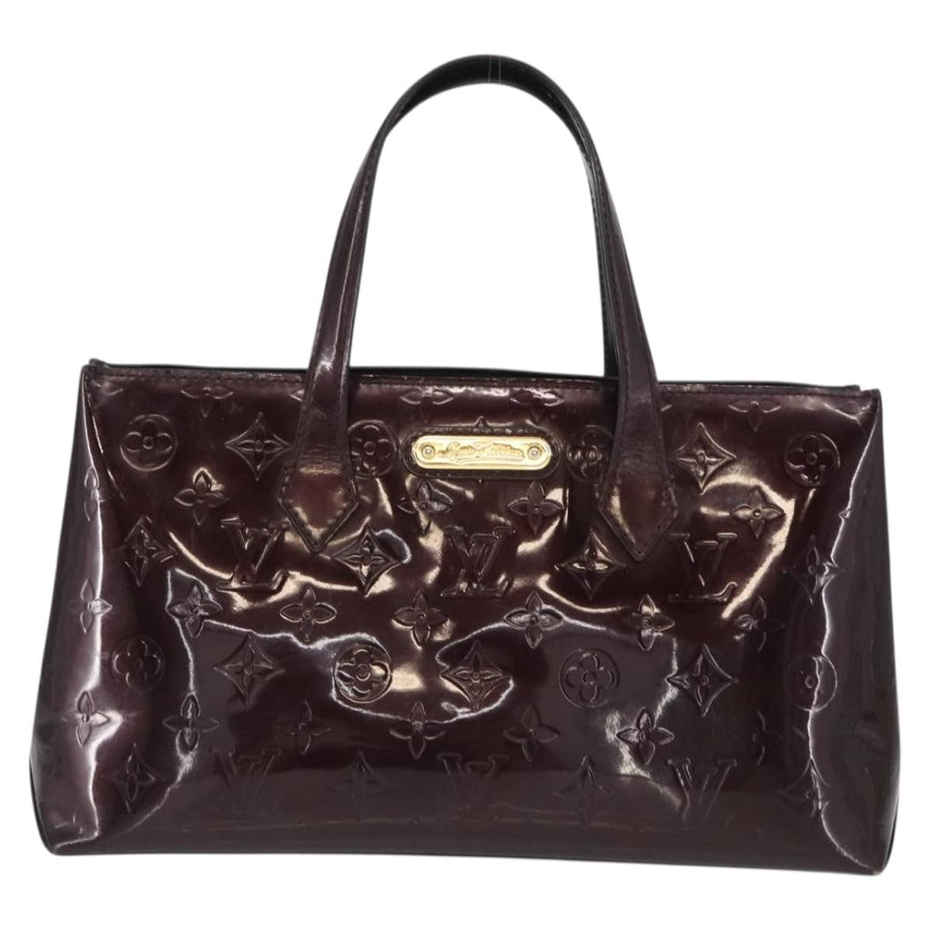 Louis Vuitton Wilshire Handbag Monogram Vernis Burgundy Patent_Leather Tote Bag Bag (Pre-Owned)