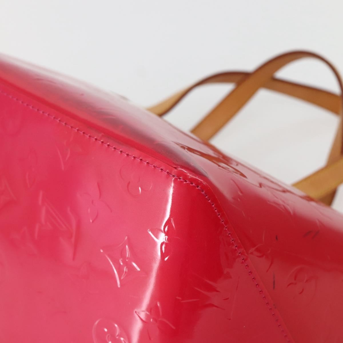 Louis Vuitton Bellevue Handbag Monogram Vernis Pink Patent_Leather Tote Bag Bag (Pre-Owned)