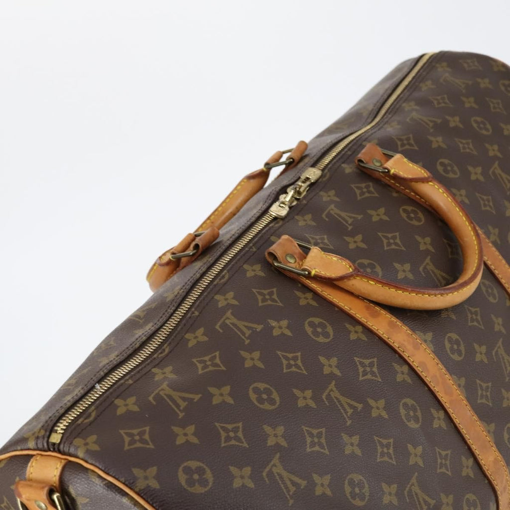 Louis Vuitton Keepall Bandouliere Bag Monogram Canvas Brown Canvas Travel Bag Bag (Pre-Owned)