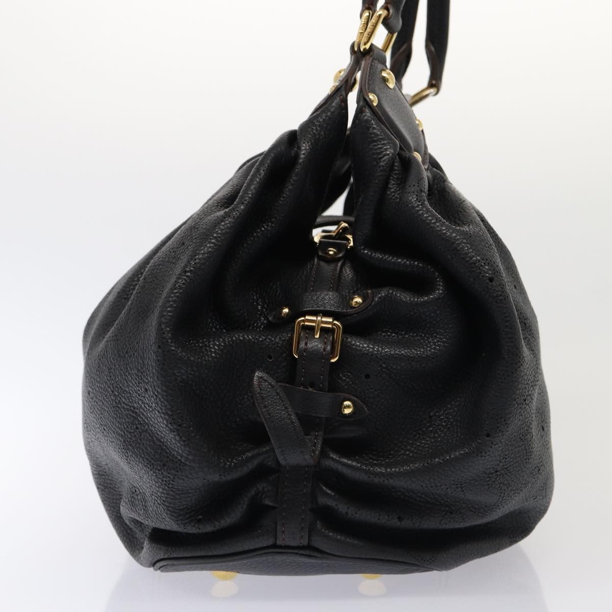 Louis Vuitton Xl Hobo Mahina Leather Black Leather Handbag (Pre-Owned)