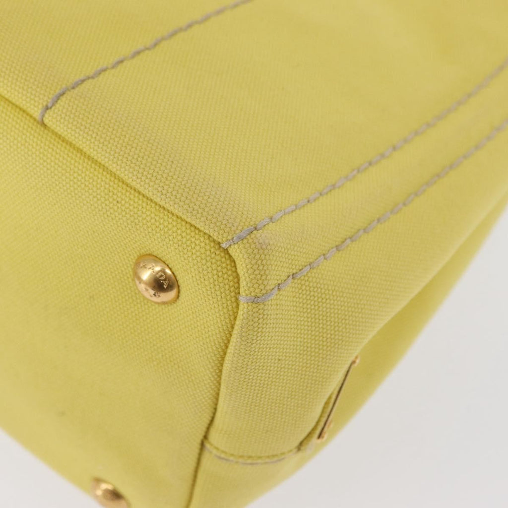 Prada Canapa Convertible Tote Canvas Gold Canvas Tote Bag Bag (Pre-Owned)