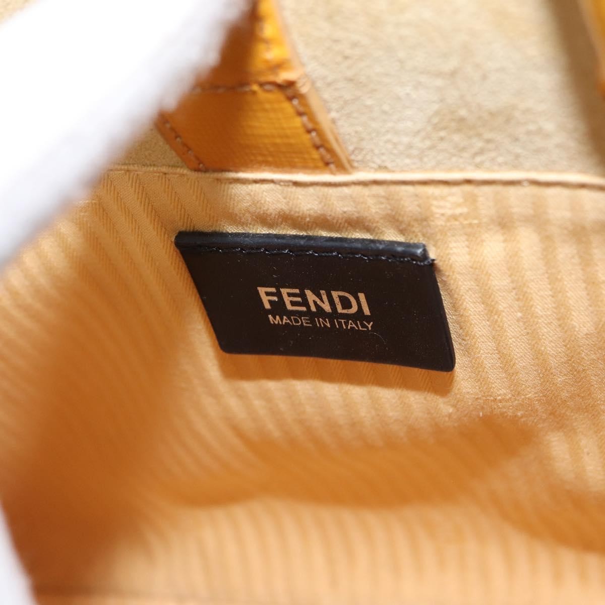 Fendi 2Jours Bag Leather Yellow Leather Handbag (Pre-Owned)