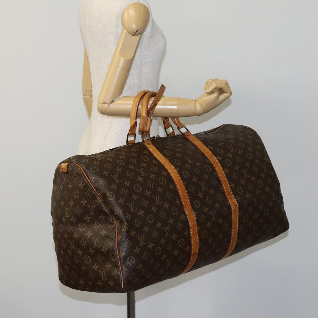 Louis Vuitton Keepall Bag Monogram Canvas Brown Canvas Travel Bag Bag (Pre-Owned)