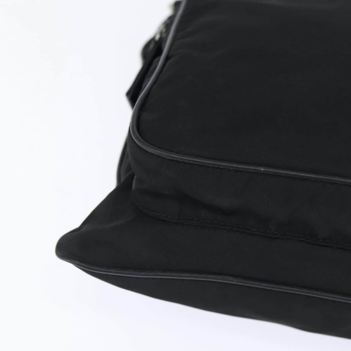 Prada Front Pocket Messenger Bag Tessuto Black Nylon Shoulder Bag Bag (Pre-Owned)