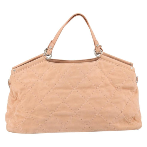 Chanel Cc Sea Hit Tote Quilted Iridescent Calfskin Pink Leather Shoulder Bag Bag (Pre-Owned)