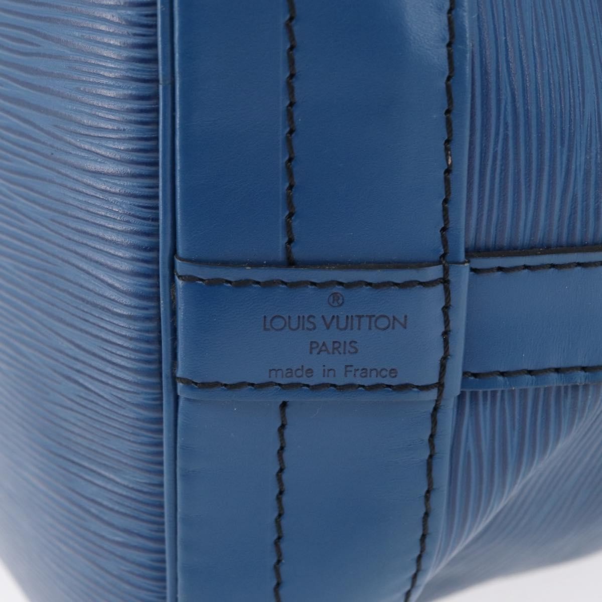 Louis Vuitton Petit Noe Nm Handbag Epi Leather Blue Leather Shoulder Bag Bag (Pre-Owned)