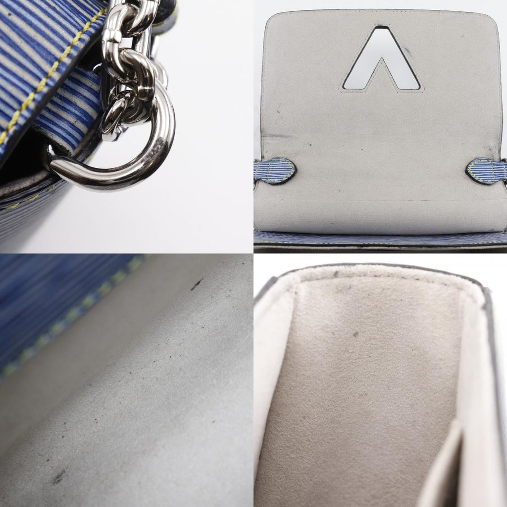 Louis Vuitton Twist Handbag Epi Leather Blue Leather Shoulder Bag Bag (Pre-Owned)