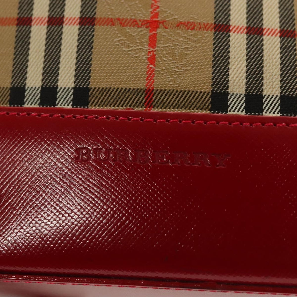 Burberry Nova Check Handbag Nova Check Canvas And Leather Beige Canvas Handbag (Pre-Owned)