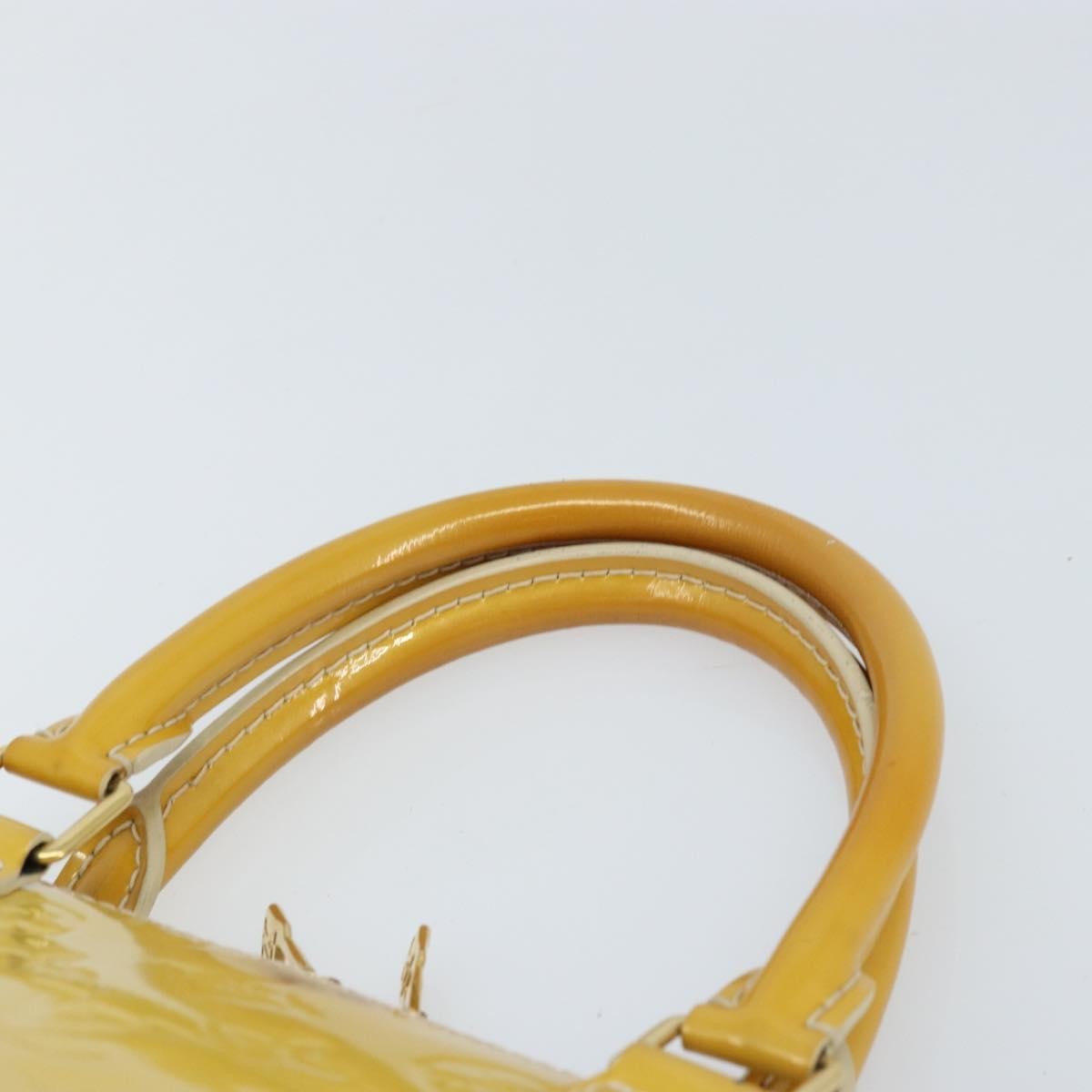 Louis Vuitton Alma Handbag Monogram Vernis Yellow Patent_Leather Handbag (Pre-Owned)