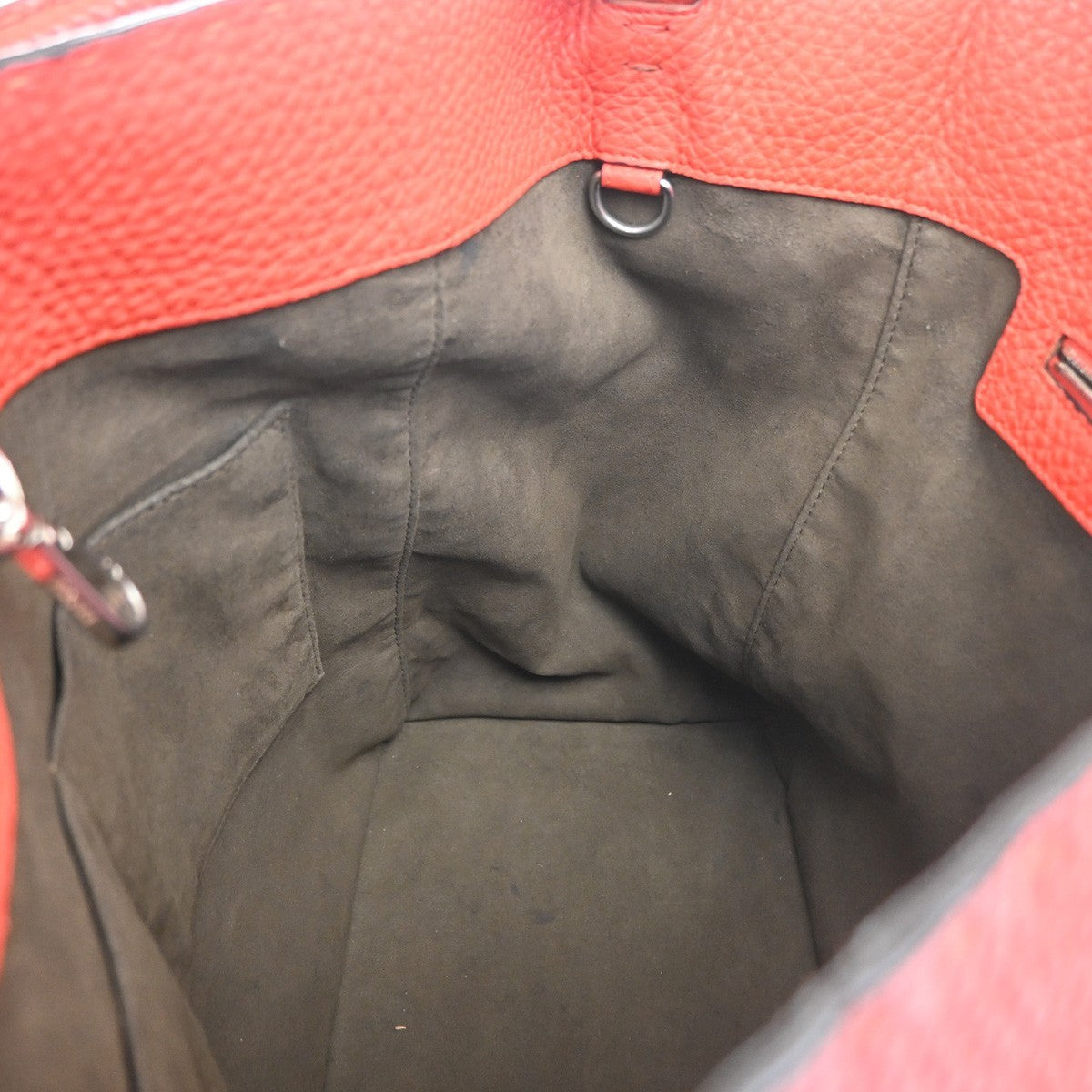Fendi Selleria Anna Bucket Bag Leather Red Leather Tote Bag Bag (Pre-Owned)