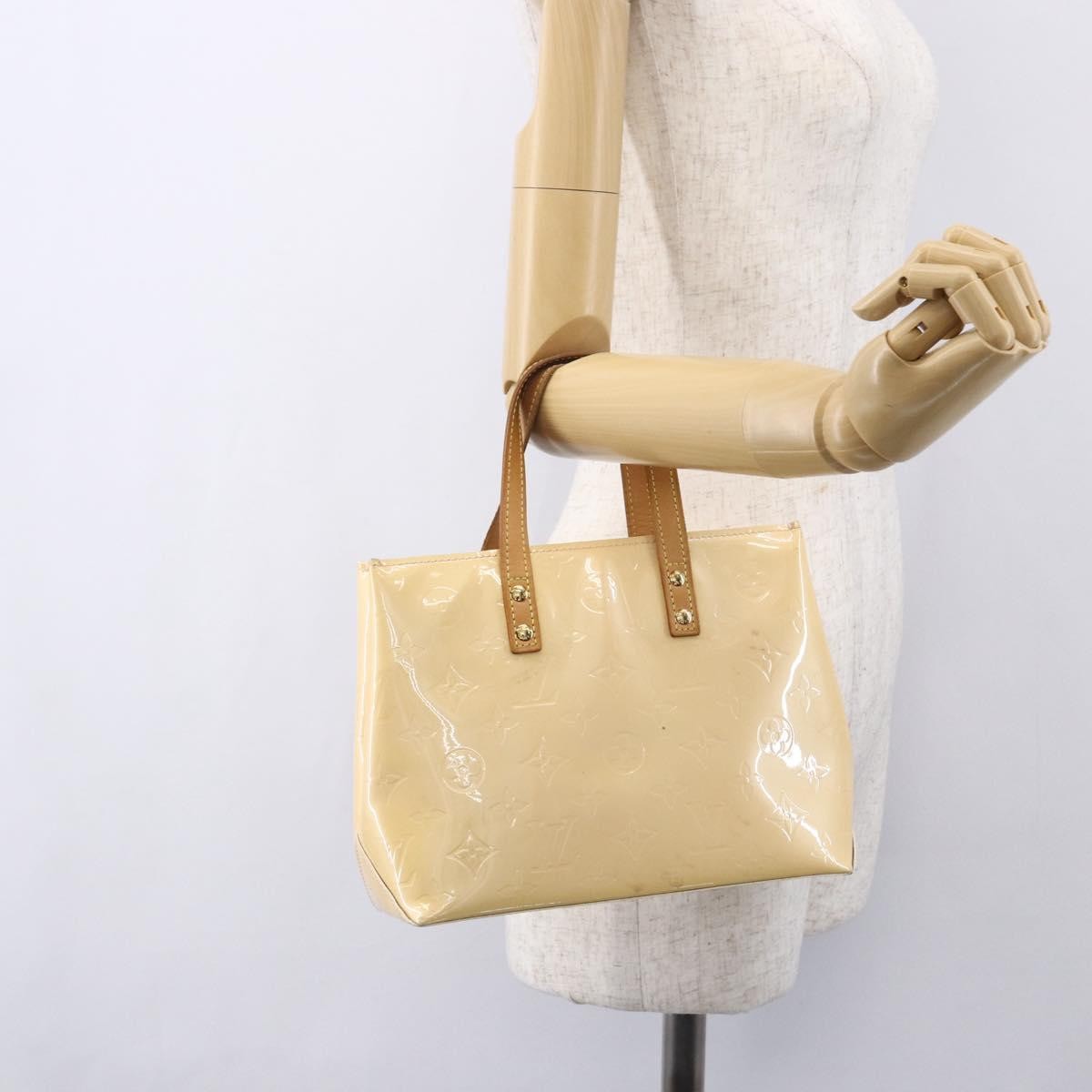 Louis Vuitton Reade Handbag Monogram Vernis Beige Patent_Leather Handbag (Pre-Owned)